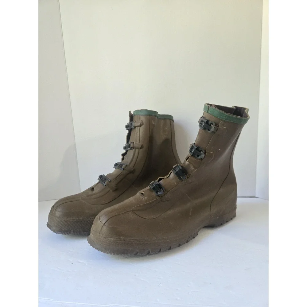 Northerner brown rubber boots overshoe Mens sz‎ 14 NWOT